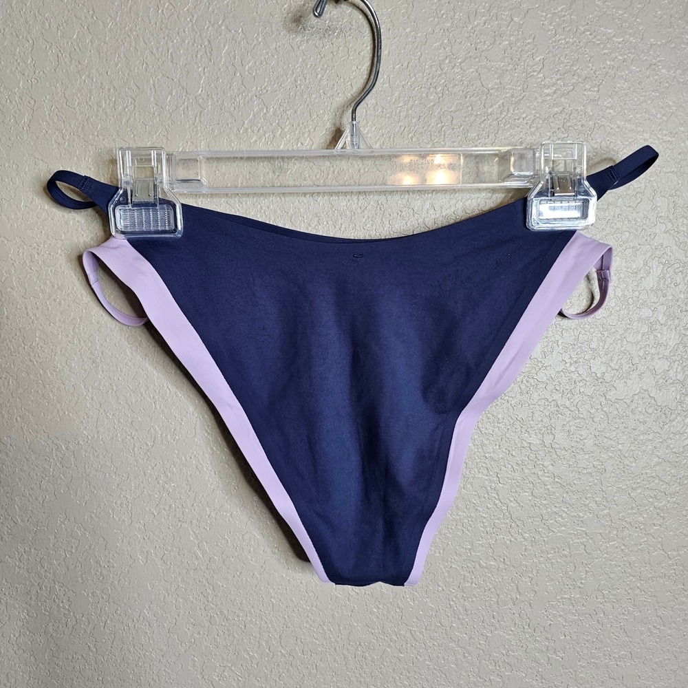 L Space Alana Underwire Top, Billie Bitsy Bottom Bikini Set Navy Lilac Large XL - Picture 8 of 10
